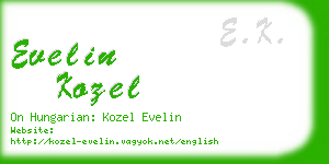 evelin kozel business card